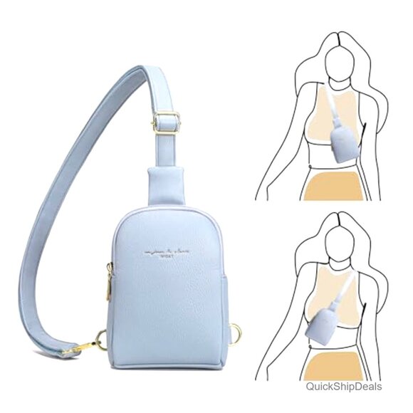 Small Vegan Leather Sling Bag Crossbody Purse Lightweight Travel Everyday - Picture 4 of 7